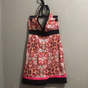 Bright halter dress